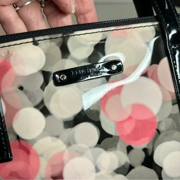Kate Spade Cherry Terrace Jeralyn Patent Festive Bubbles Tote, Shoulder Bag. - Picture 5 of 16